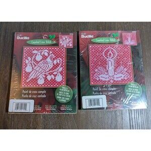 BUCILLA Counted Cross Stitch Kits 5x5 Candle 84458 Partridge 844556 Christmas